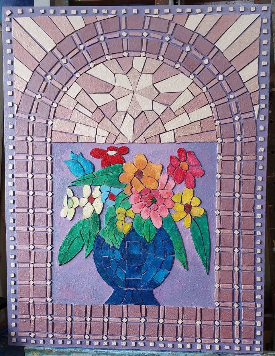 Mosaic Flower Vase
