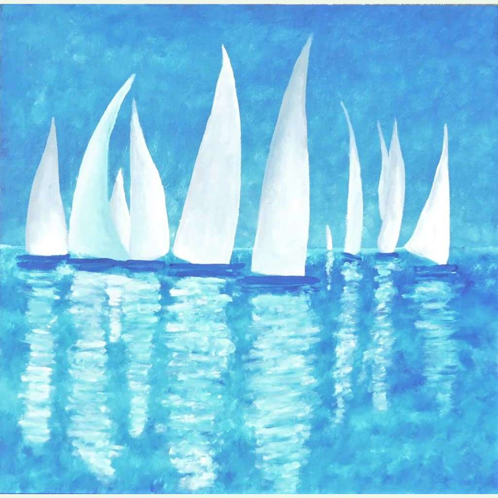 Santina Art Gallery,Sail Boats,Painting - Acrylic,artist,art,lebanon,beirut
