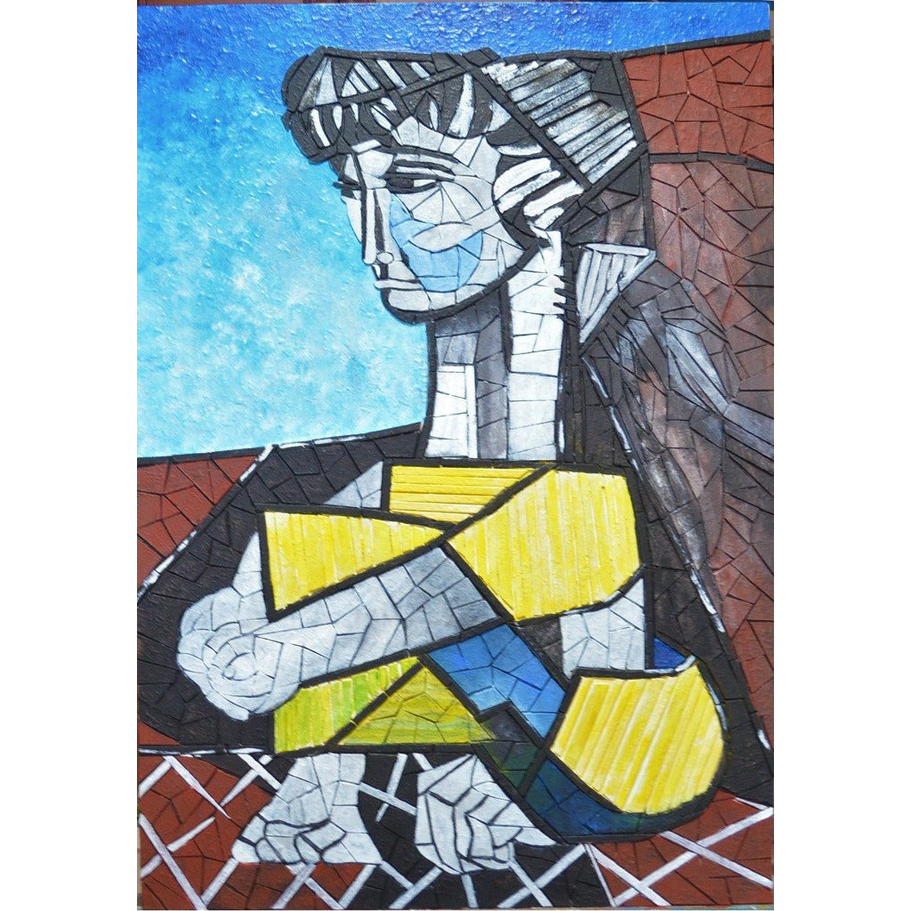 Wooden mosaic of Picasso's oil painting (2)
