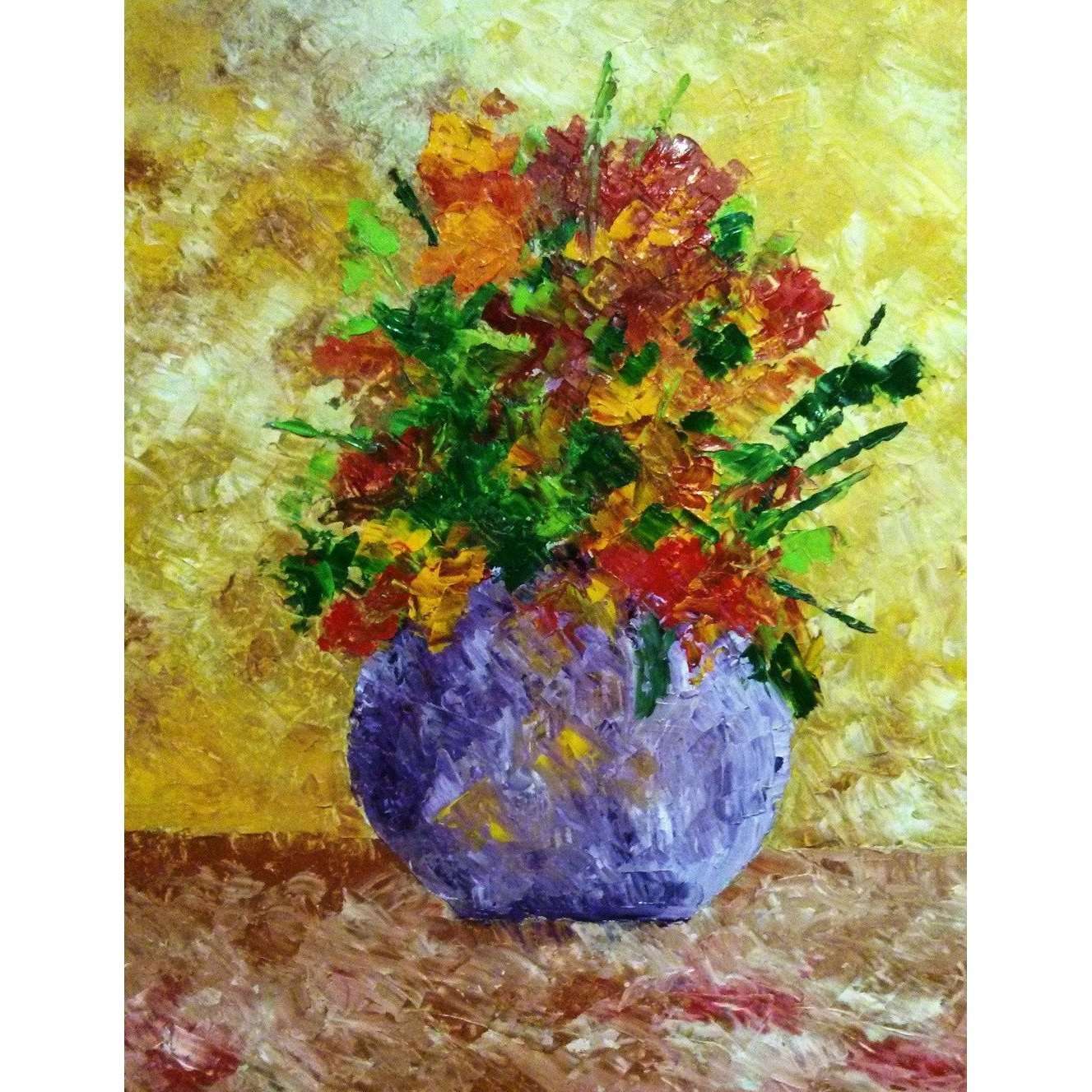 Santina Art Gallery,Purple Flower Vase,,artist,art,lebanon,beirut